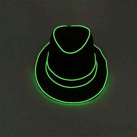 LED Light Up Jazz Hat and Ties Glow Neon Party Costumes