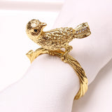 Ten Golden Bird Napkin Rings
