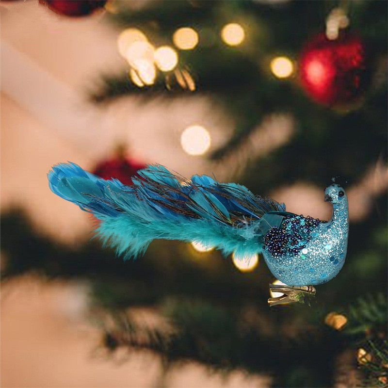 Christmas Peacock Tree Toppers Decoration
