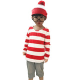 Where's Wally Costume Book Week Outfit Stripe Shirt Hat Glasses