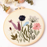 Meadow Flowers Embroidery Starter Kit With Pattern and Instructions and Hoop