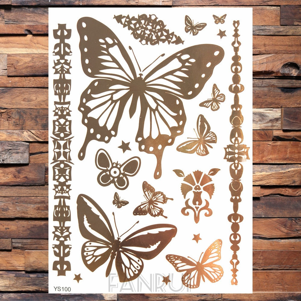 Gold Temporary Tattoos