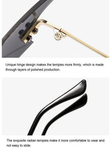 Rimless Batwing Sunglasses