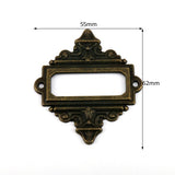 5pcs Antique Medicine Drawer Cabinet Label Frame Card Holders