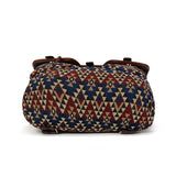 Boho Backpack Canvas Rucksack Faux Leather