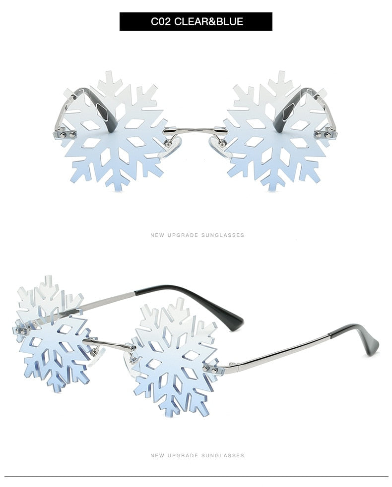 Cool as Elsa Snowflake Rimless Sunglasses