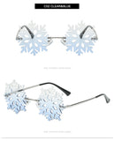 Cool as Elsa Snowflake Rimless Sunglasses