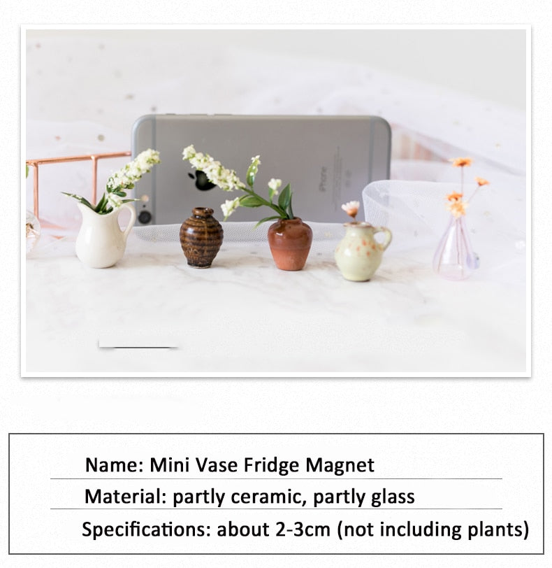 Mini Ceramics Vase Fridge Magnets