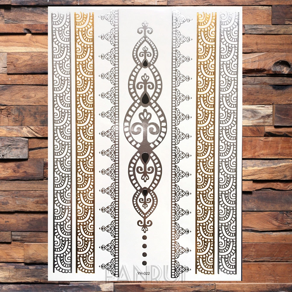 Gold Temporary Tattoos
