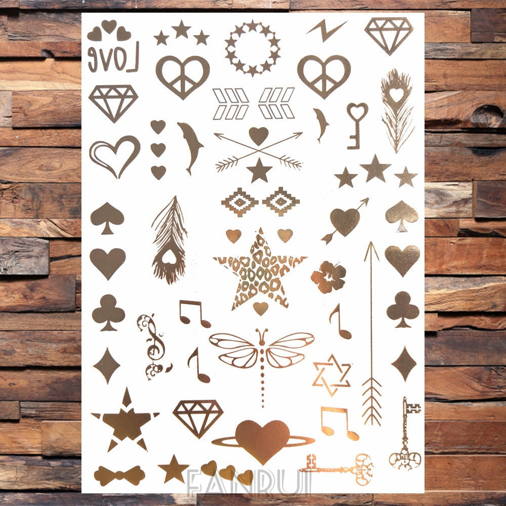 Gold Temporary Tattoos