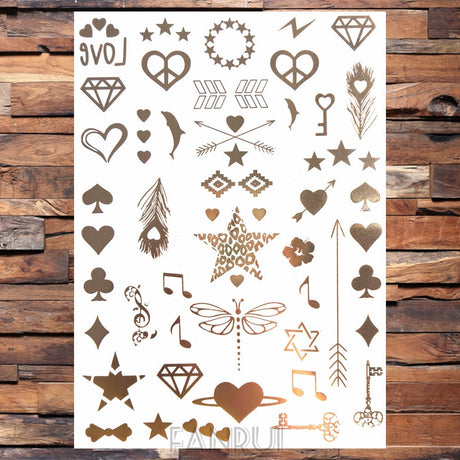 Gold Temporary Tattoos