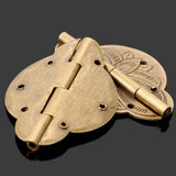 2Pcs Brass Hinges Cabinet Cupboard Door Treasure Box Decorative Hinges