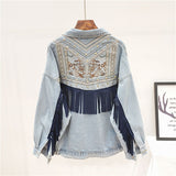 Florence Embroidered Tassel Denim Jacket