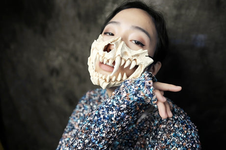 Animal Skeleton Masks Soft Half Face Mask Costume Prop Cosplay