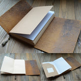 Lock and Key Embossed Pattern Faux Leather Notebook