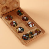 Kids Mancala Board Game with Natural Agate Stone Strategy Board Game