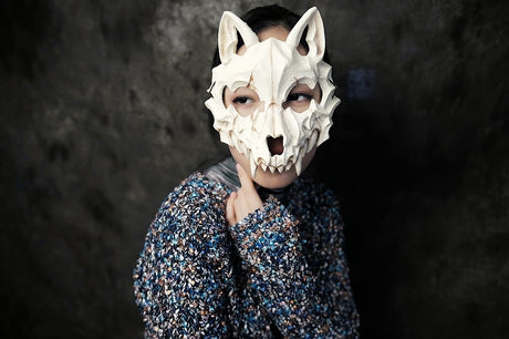 Animal Skeleton Masks Soft Half Face Mask Costume Prop Cosplay