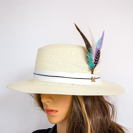 Natural Feathers Hat Decoration