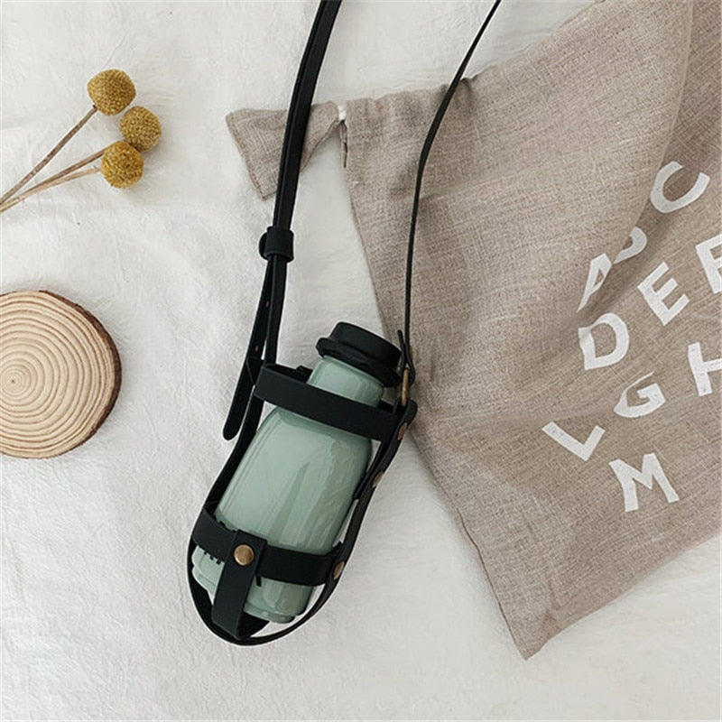 Medieval Flask Carry Strap Leather Drink Bottle Holder