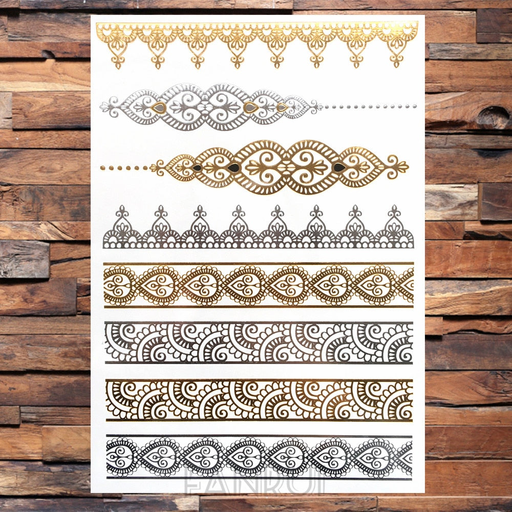 Gold Temporary Tattoos