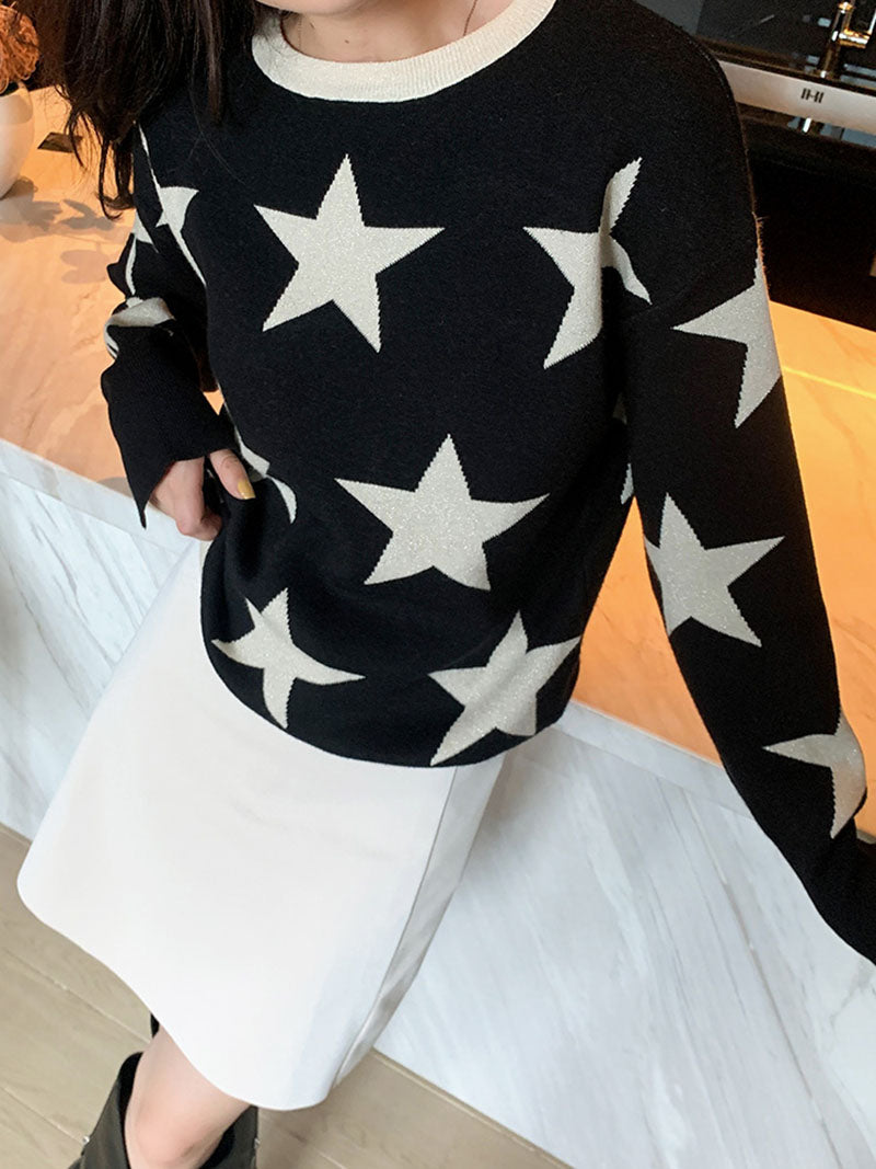 Super Star Pullover Knitted Sweaters