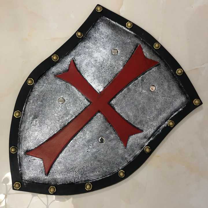 Red Crusader Knight Shield PU Armour Kids Cosplay Prop