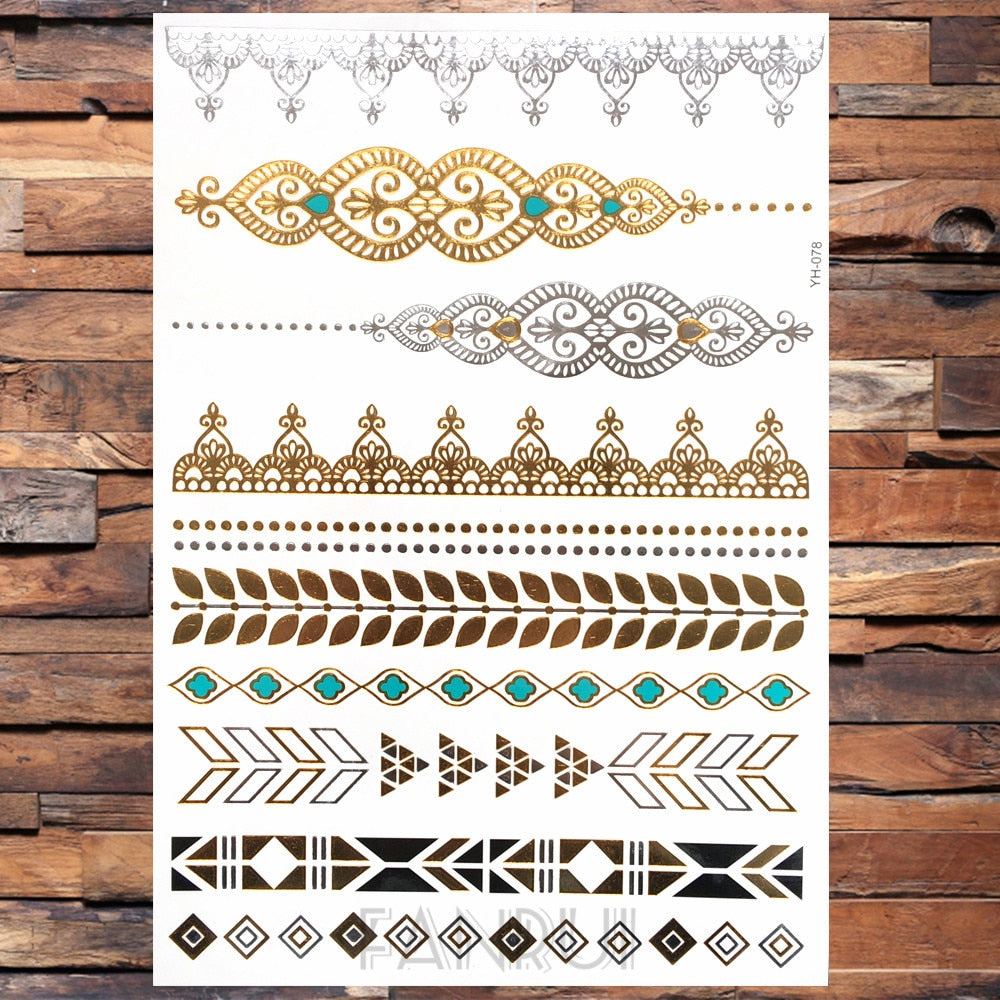 Gold Temporary Tattoos