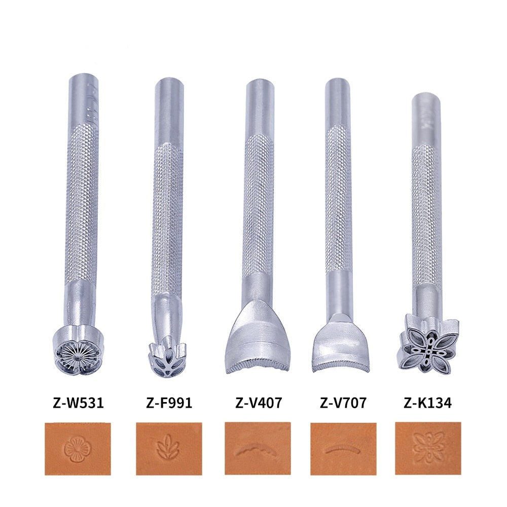 20Pcs Leather Carving Stamping Tool Set Carved Leather Punch Engraving Tools