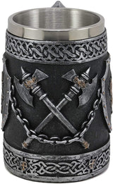 Ebros Large Medieval Coat Of Arms English Lion Heraldry Shields Tankard Beer Mug