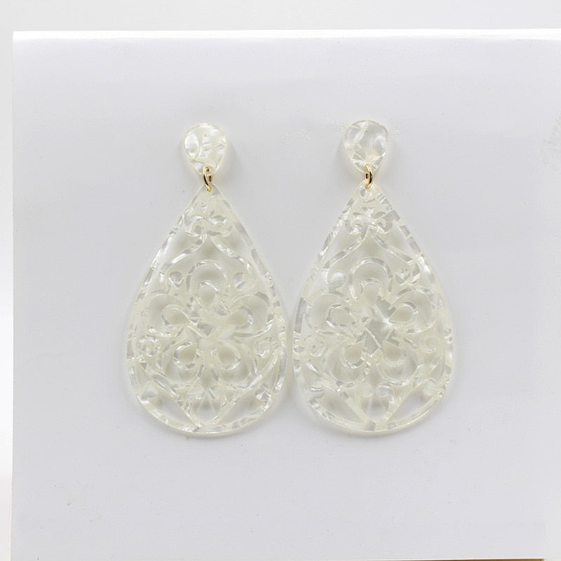 Brincos Flamencos Acetic Acid Plate Colourful Teardrop Earrings