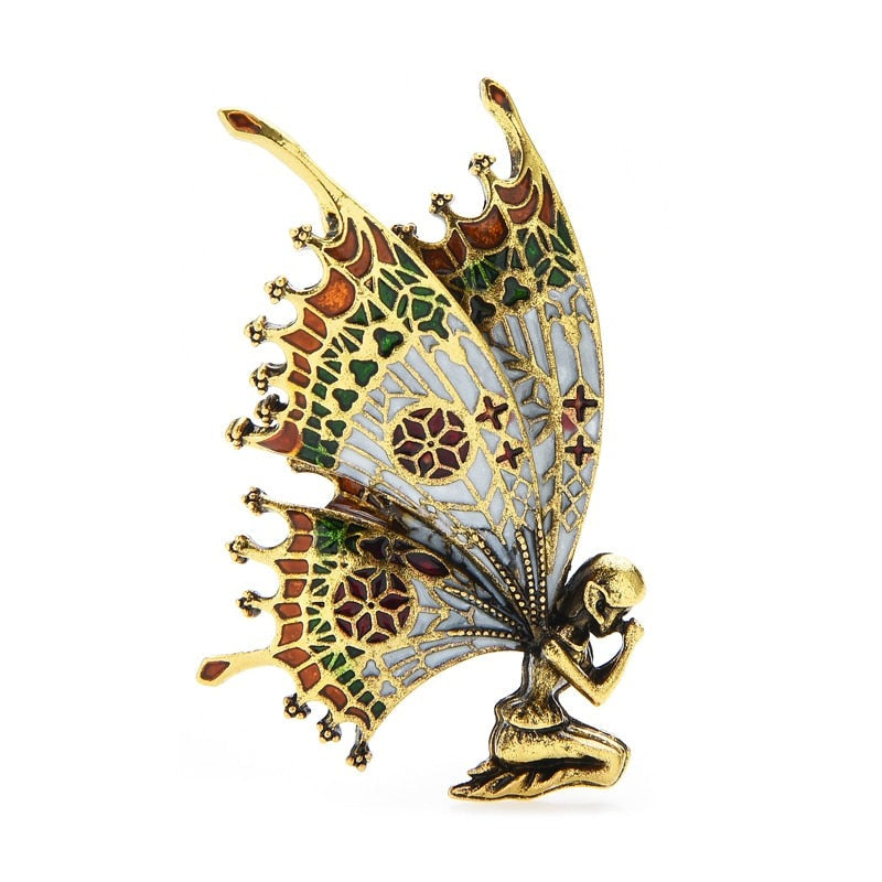 Church Fairy Enamel Brooch