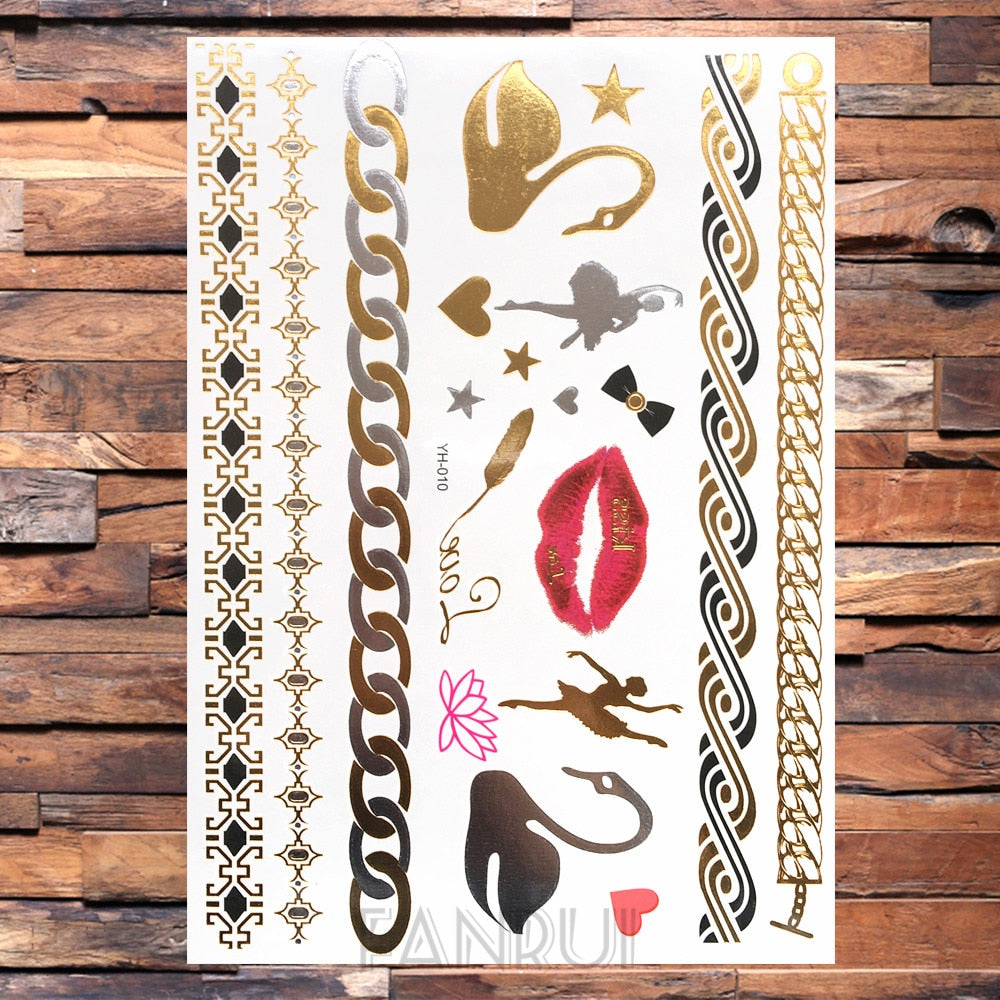 Gold Temporary Tattoos