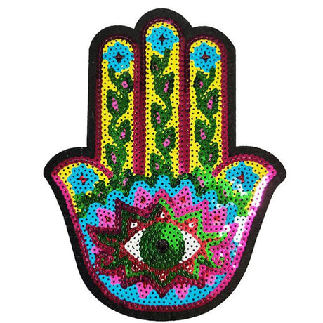 Evil Eye Iron On Sequin Patches