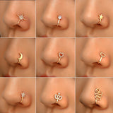 Nose Cuff 1PCS Stainless Steel Non Piercing Nose Ring