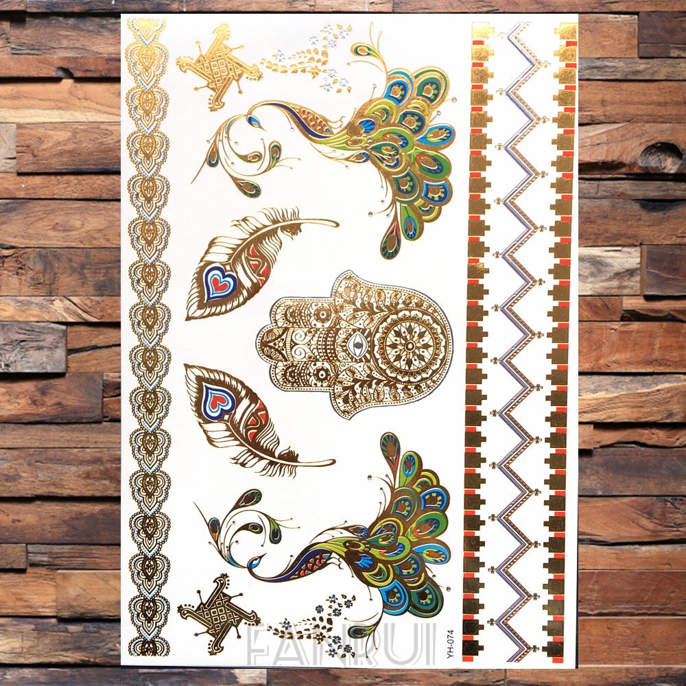 Gold Temporary Tattoos
