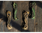Peacock Handcrafted Brass Door Handle Pull