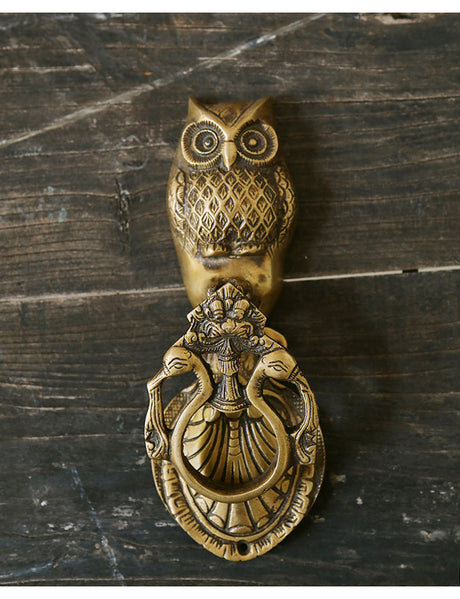 Victorian Brass Owl Door Knocker