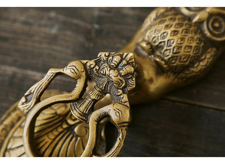 Victorian Brass Owl Door Knocker
