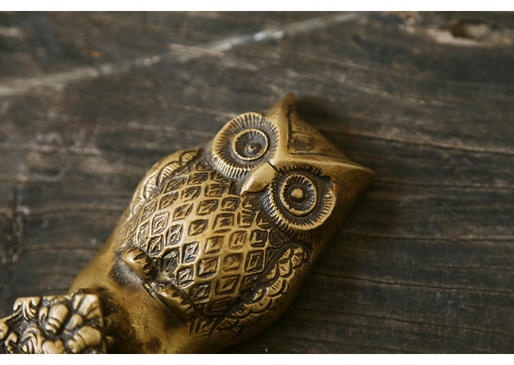 Victorian Brass Owl Door Knocker