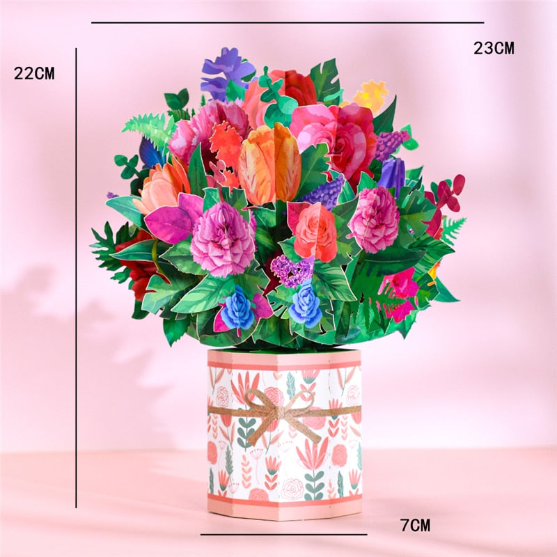 Pop-Up Flower Card 3D Greeting Card