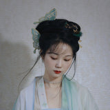 Handmade Embroidered Butterfly Hair Clips