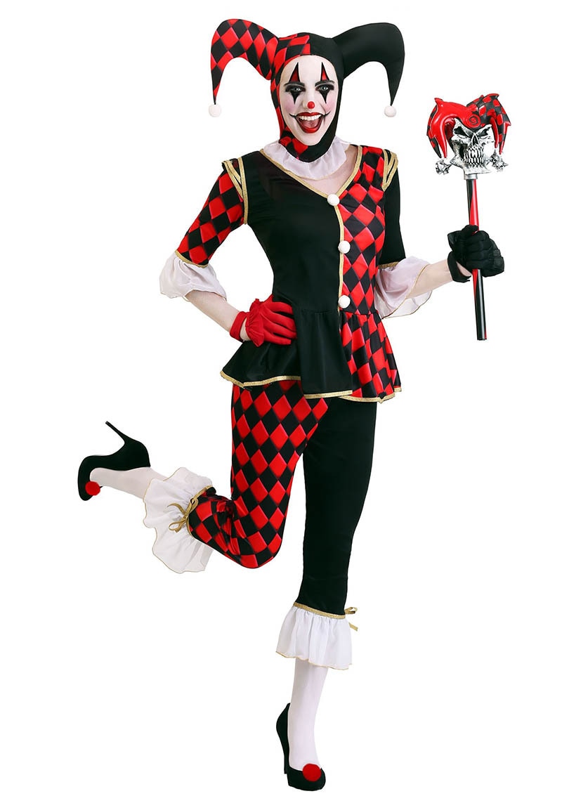 Harlequin Halloween Clown Cosplay Costumes