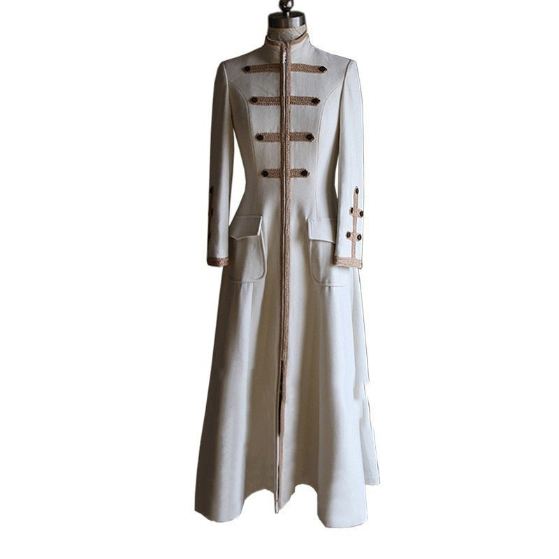 Steampunk Military Double Breasted Trench Coat