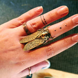 Brass Cicada Ring