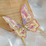 Handmade Embroidered Butterfly Hair Clips