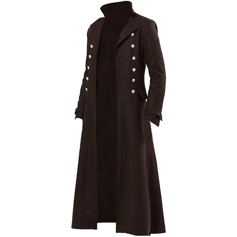 Mens Steampunk Tailcoat Costume Jacket Long Coat