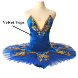 Velvety Top Embroidered Ballet Tutus Kids and Adult Ballerinas