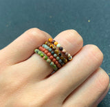 Bohemian Natural Stone Bead Rings