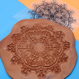 9cm Mandala Pottery Polymer Clay Texture Sheets Embossing Stamp