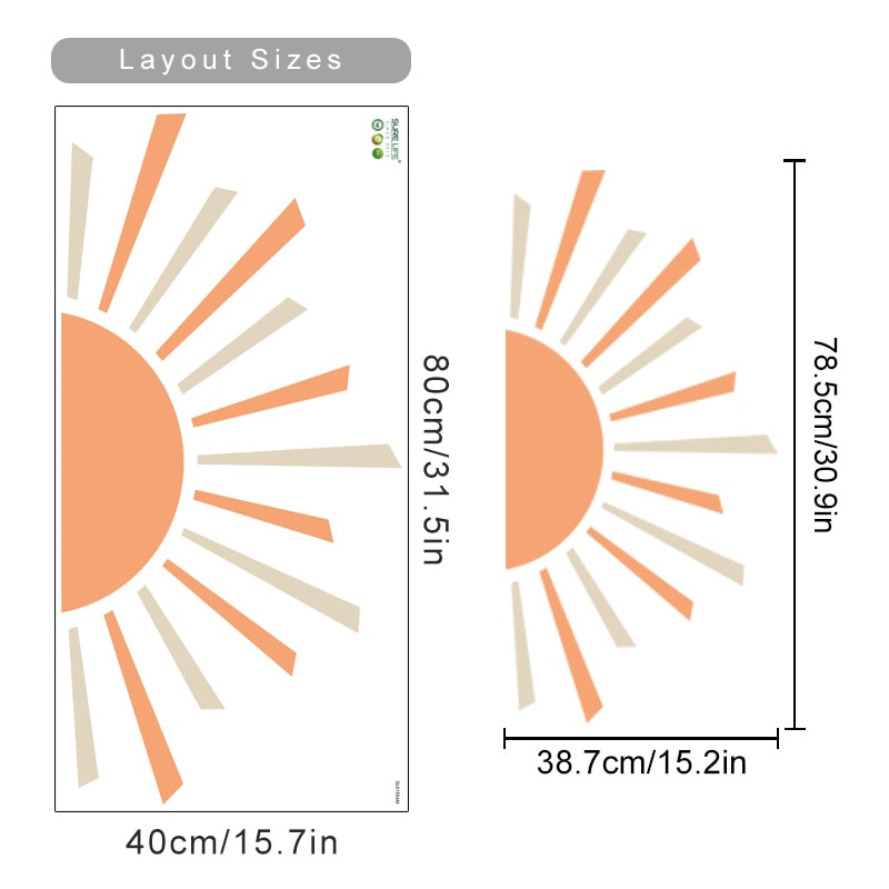Sunshine Removable Wall Stickers Peel and Stick Vinyl Decals
